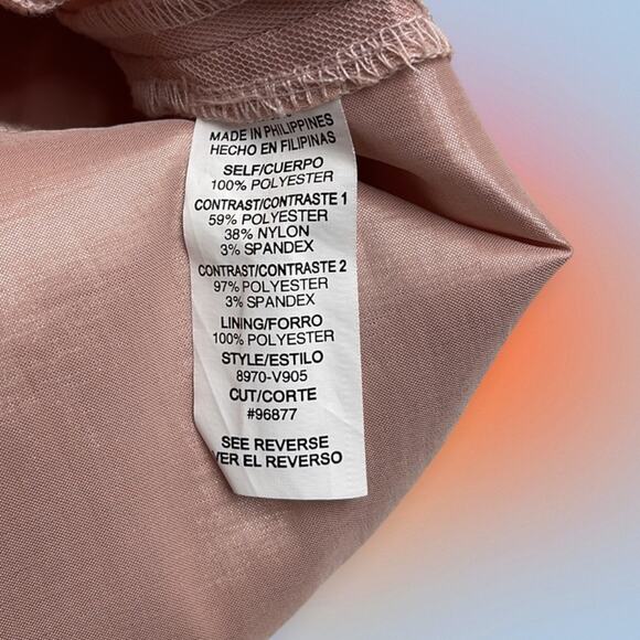 WINDSOR Women’s 9 (juniors) Muave / Pink Strapless Dress - Picture 6 of 7